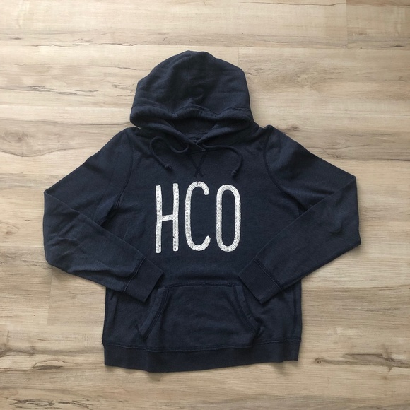 Hollister HCO Sequins Lightweight Stretchy Hoodie Sweater - Picture 1 of 8